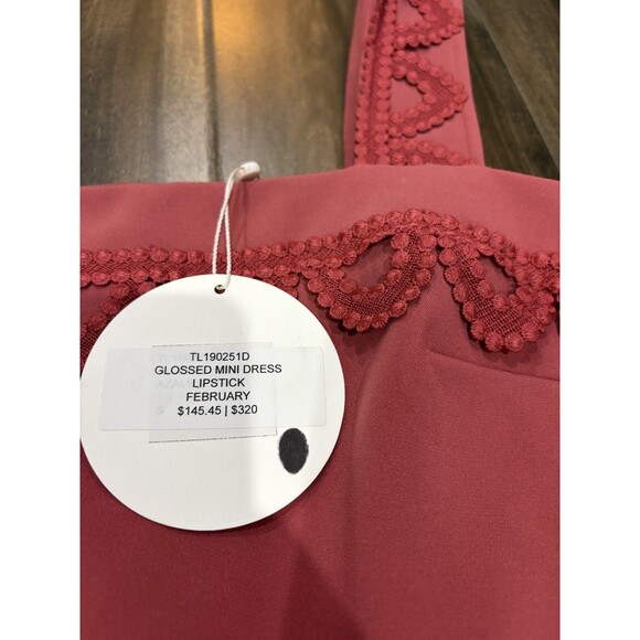 La Maison Talulah - Glossed Mini  Dress sz 2 Lipstick Color - Picture 7 of 10